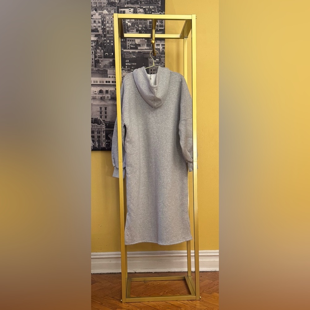 Grey Hooded Sweatshirt Dress - Picture 6 of 13